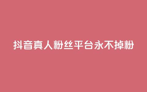 抖音真人粉丝平台 永不掉粉,抖音怎么增加浏览量和粉丝 - 全网最低价qq业务平台登录 快手涨1000粉丝网站是多少  第1张