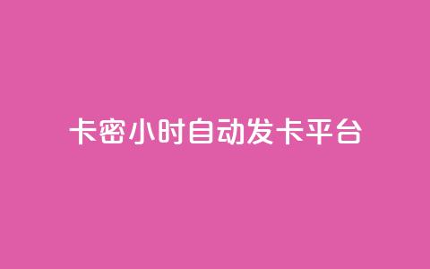 卡密24小时自动发卡平台 - 24小时卡密自动发卡平台 完美解决您的发卡需求!  第1张