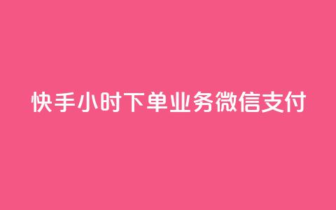 快手24小时下单业务微信支付 - 快手推出24小时下单功能支持微信支付!  第1张