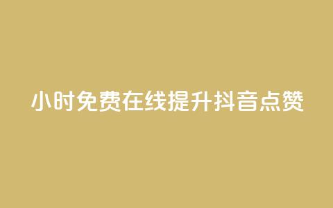 24小时免费在线提升抖音点赞  第1张