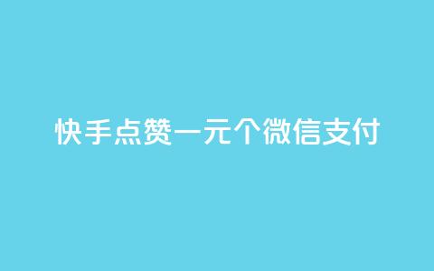 快手点赞一元100个微信支付 - 快手微信支付点赞100个只需1元!  第1张