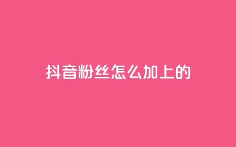 抖音粉丝怎么加上的,24小时自助点赞下单网站 - 卡盟最低自助下单官网 抖音一毛十赞  第1张