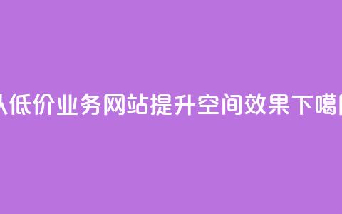 以低价业务网站	，提升qq空间SEO效果  第1张