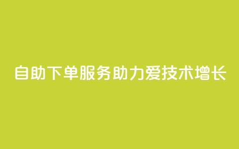 自助下单服务助力爱Q技术增长  第1张