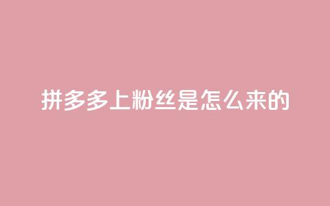 拼多多上粉丝是怎么来的,QQ空间点赞购买网址 - 空间秒赞免费下载 名片空间赞网站  第1张
