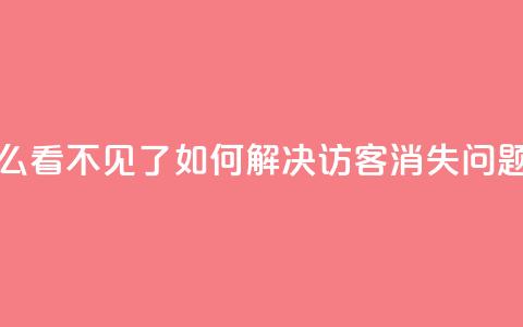 qq访客怎么看不见了(如何解决QQ访客消失问题)  第1张