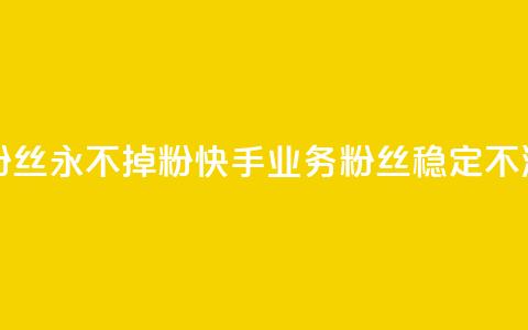 快手业务粉丝永不掉粉(快手业务粉丝稳定不流失)  第1张