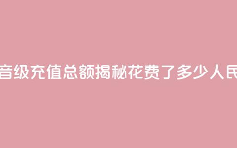 抖音58级充值总额揭秘：花费了多少人民币  第1张