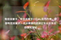 电信流量卡，电信流量卡19元200g官方办理，中国电信流量卡，灵活便捷的选择亿乐社区低价自营货源站