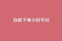 自助下单24小时平台 - 全天候自助下单平台，24小时无缝服务体验~