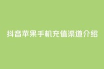 抖音苹果手机充值渠道介绍