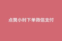 点赞24小时下单微信支付 - 24小时内轻松下单，微信支付便捷无忧!