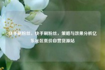 快手刷粉丝，快手刷粉丝，策略与效果分析亿乐社区低价自营货源站