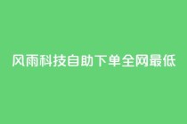 风雨科技自助下单全网最低 - 风雨科技提供全网最优自助下单服务！