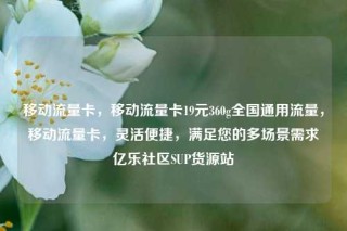 移动流量卡，移动流量卡19元360g全国通用流量，移动流量卡，灵活便捷，满足您的多场景需求亿乐社区SUP货源站