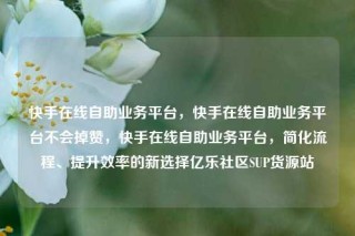 快手在线自助业务平台，快手在线自助业务平台不会掉赞，快手在线自助业务平台，简化流程、提升效率的新选择亿乐社区SUP货源站