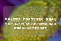 玖伍社区系统，玖伍社区系统官方，界面优化与提升，玖伍社区系统的用户体验研究与改进策略亿乐社区低价自营货源站