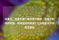 流量卡，流量卡哪个最好用又便宜，流量卡的奇妙世界，如何选择和使用？亿乐社区低价自营货源站