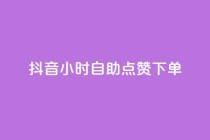 抖音24小时自助点赞下单 - 抖音24小时快速自助点赞服务，轻松点亮你的视频~