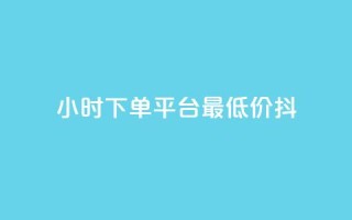 24小时下单平台最低价抖,dy低价业务平台 - ks双击服务 - ks自助下单服务平台秒到帐