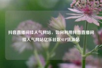 抖音直播间挂人气网站，如何利用抖音直播间挂人气网站亿乐社区SUP货源站