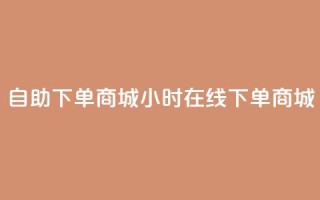 24h自助下单商城(24小时在线下单商城)