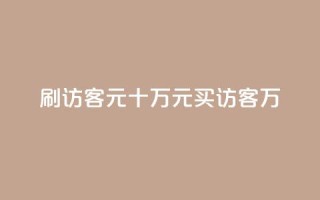 刷qq访客1元十万(1元买访客10万-QQ访客刷流量)