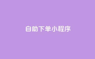 自助下单小程序,子潇网络自助下单的链接 - 黑马卡盟网 - 刷粉网免费入口