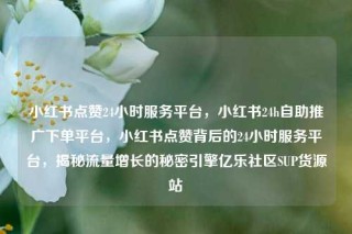 小红书点赞24小时服务平台，小红书24h自助推广下单平台，小红书点赞背后的24小时服务平台，揭秘流量增长的秘密引擎亿乐社区SUP货源站