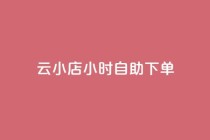云小店24小时自助下单,ks什么买赞 - ks24小时自助快手业务 - 彩虹云商城网站