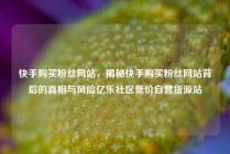 快手购买粉丝网站，揭秘快手购买粉丝网站背后的真相与风险亿乐社区低价自营货源站