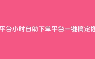 自助下单24小时平台 - 24小时自助下单平台：一键搞定您的需求!