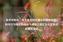快手买粉丝，快手账号粉丝增长的隐秘陷阱，购买行为背后的真相与破局之道亿乐社区低价自营货源站