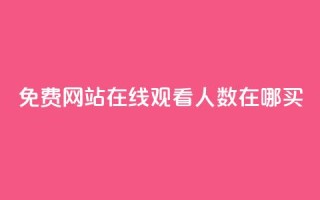 免费网站在线观看人数在哪买,ks24小时自助业务 - ks业务秒双击 - 卡盟自助在线下单