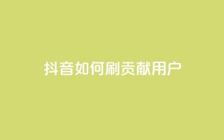 抖音如何刷1000贡献用户,子潇网络平台 - 全网最低价的下单平台 - qq网最低价下单业务平台