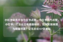 小红书业务平台小红书点赞，小红书官方点赞，小红书，打造社交电商新标杆，如何实现高赞与销量双赢？亿乐社区SUP货源站