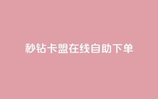 秒钻卡盟在线自助下单,qq刷钻网站全网最低价啊 - pdd助力购买 - 网红助手24小时免费下单