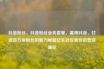 抖音粉丝，抖音粉丝业务套餐，善用抖音，打造百万级粉丝的魅力秘籍亿乐社区低价自营货源站