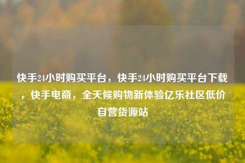 快手24小时购买平台，快手24小时购买平台下载	，快手电商，全天候购物新体验亿乐社区低价自营货源站  第1张