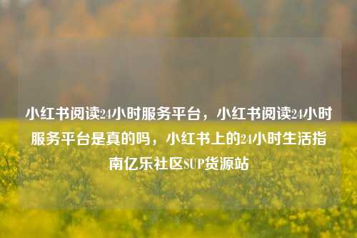 小红书阅读24小时服务平台，小红书阅读24小时服务平台是真的吗	，小红书上的24小时生活指南亿乐社区SUP货源站  第1张