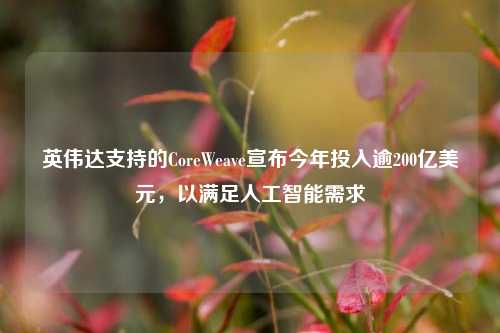 英伟达支持的CoreWeave宣布今年投入逾200亿美元，以满足人工智能需求  第1张
