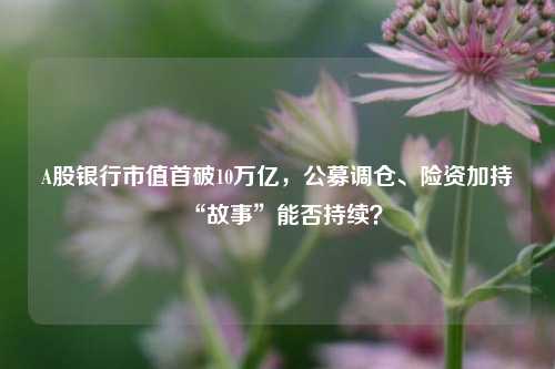 A股银行市值首破10万亿	，公募调仓、险资加持“故事”能否持续？  第1张