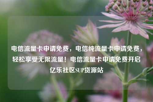 电信流量卡申请免费，电信纯流量卡申请免费	，轻松享受无限流量！电信流量卡申请免费开启亿乐社区SUP货源站  第1张