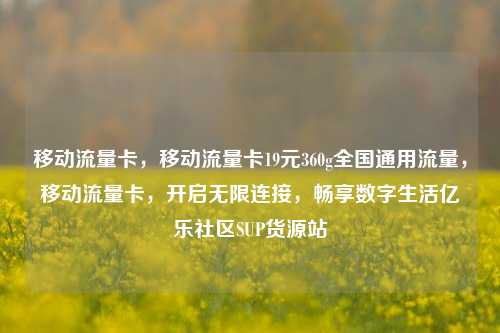 移动流量卡	，移动流量卡19元360g全国通用流量，移动流量卡，开启无限连接，畅享数字生活亿乐社区SUP货源站  第1张