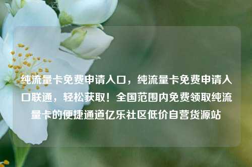 纯流量卡免费申请入口	，纯流量卡免费申请入口联通，轻松获取！全国范围内免费领取纯流量卡的便捷通道亿乐社区低价自营货源站  第1张