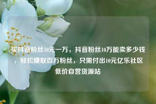 买抖音粉丝10元一万，抖音粉丝10万能卖多少钱，轻松赚取百万粉丝	，只需付出10元亿乐社区低价自营货源站  第1张