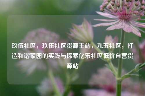 玖伍社区，玖伍社区货源主站	，九五社区，打造和谐家园的实践与探索亿乐社区低价自营货源站  第1张