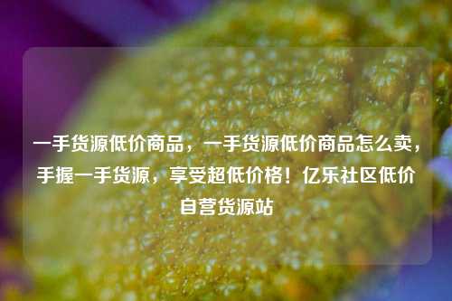 一手货源低价商品，一手货源低价商品怎么卖	，手握一手货源，享受超低价格！亿乐社区低价自营货源站  第1张