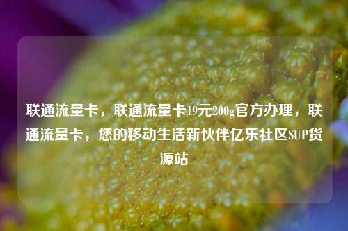 联通流量卡，联通流量卡19元200g官方办理	，联通流量卡，您的移动生活新伙伴亿乐社区SUP货源站  第1张