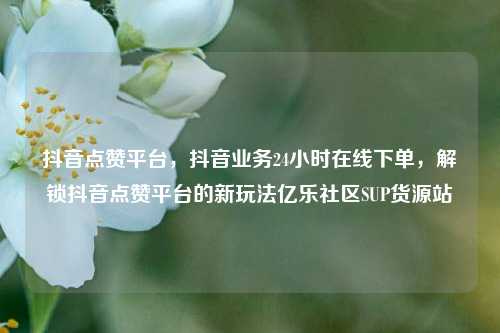抖音点赞平台，抖音业务24小时在线下单，解锁抖音点赞平台的新玩法亿乐社区SUP货源站  第1张